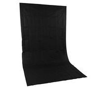 Qudinip Tela de Fondo de Fotografía de Doble Cara No Tejida 1,6x3M para Sesión de Fotos de Estudio y Producción de Vídeo (Negra)