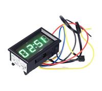 Qudinip Termómetro Digital Inteligente para Automóvil con Pantalla LED para Monitoreo de Tiempo y Voltaje Automotriz, Diseño ABS Multifuncional