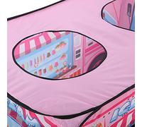Qudinip Tienda de Campaña para Niños, Casa de Juegos Emergente Plegable con Diseño de Tul Transpirable, para Niños, Juego Interior y Exterior, Camión de Helados, Camión de Extinción de (camion de