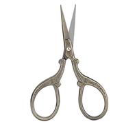 Qudinip Tijera Retro Herramienta de Corte Vintage para Coser Manualidades de Bordado Acero Inoxidable Plateado - 1 Unidad (Bronce)
