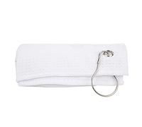 Qudinip Toalla para Limpieza de Palos de, Fibra Tipo Gofre, Secado Rápido para Palos y Pelotas con Mosquetón, 63cm X 36cm, Colores Elegantes (Blanca)