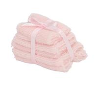 Qudinip Toallas de Baño en Miniatura a Escala 1:12, Accesorios de Decoración de Casas de Muñecas con Textura de Tela Realista, para Decoración de Baños de Casas de Muñecas en Miniatura (Rosa)