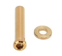 Qudinip Tuercas Fijas con Abrazadera C para Bicicleta de Primera Calidad, con Arandela, Fijación de Freno C para Bicicleta de Carretera, Hechas de Aleación de Titanio, 40mm (Oro)