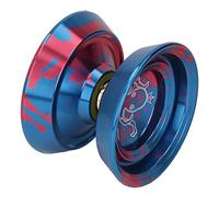 Qudinip Yoyo Ball Juguete Yoyo Profesional de Aleación Que No Responde para Jugadores Intermedios, Duradero, Liviano, Incluye Cuerdas de Repuesto (Rojo Azul)
