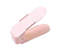 Qudinip Zapatero Ajustable de Doble Capa, Almacenamiento Que Ahorra Espacio para Baño y Sala de Estar, 10 X 25 X 8 Cm (Rosa)
