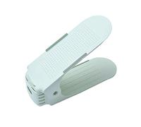 Qudinip Zapatero Ajustable de Doble Capa, Almacenamiento Que Ahorra Espacio para Baño y Sala de Estar, 10 X 25 X 8 Cm (Verde)