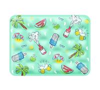 qudkdhs Alfombrilla Refrescante para Gatos Y Perros, para Mascotas con Gel Autoenfriador, Portátil, Fácil De Limpiar (E-Style,S-30x40cm)