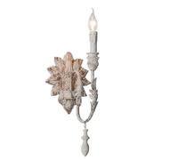 qudkdhs Aplique de Pared Estilo rústico francés Estilo rústico Estilo rústico Estilo Art Déco Vintage con 2 Luces y Doble Vela para Dormitorio, mesita de Noche, baño, Sala de Estar y Comedor.