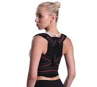 qudkdhs Corrector de Postura Ajustable, Soporte de Espalda, Faja Invisible para Hombros y Columna Lumbar, Cinta correctora postural, cinturón de descompresión para Cintura (Negro Grande)