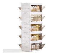 QudraKast 5-Tier Stackable Plastic Storage Bins - 23QT Stackable Storage Bins - Closet Organization and Storage, Suitable for Bedroom, Organization and Storage Boxes for Study, Toy Room, Office