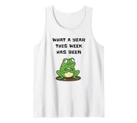 Qué año Esta Semana ha Sido Frog Meme Camiseta sin Mangas
