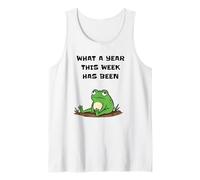 Qué año Esta Semana ha Sido una Rana cansada Camiseta sin Mangas