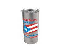Qué Bonita Bandera Puerto Rico Pride Design Vaso térmico de acero inoxidable de doble pared