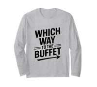 Qué Camino al Buffet Amante de la Comida Divertida Manga Larga