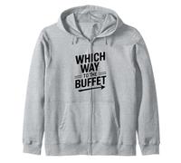 Qué Camino al Buffet Amante de la Comida Divertida Sudadera con Capucha