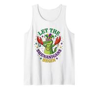 Que comiencen Las travesuras cocodrilo de Mardi Gras Camiseta sin Mangas