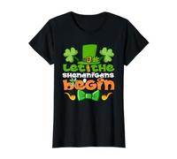 Que comiencen Las travesuras - Feliz día de San Patricio irlandés Camiseta gráfica económica, Mujer, Negro, S