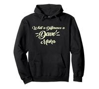Qué Diferencia Hace un Dave David Davie Nombre Divertido Chico Sudadera con Capucha