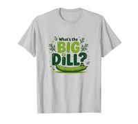 Qué es el Gran eneldo Divertido Pickle Juego de Palabras Foodie Humor Camiseta, Hombre, Plata, S