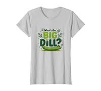Qué es el Gran eneldo Divertido Pickle Juego de Palabras Foodie Humor Camiseta, Mujer, Plata, XL