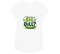 Qué es el Gran eneldo Divertido Pickle Juego de Palabras Foodie Humor Camiseta, Niñas, Blanco, Pequeña