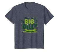 Qué es el Gran eneldo Divertido Pickle Juego de Palabras Foodie Humor Camiseta, Niños, Azul Jaspeado, 8 años