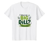 Qué es el Gran eneldo Divertido Pickle Juego de Palabras Foodie Humor Camiseta, Niños, Blanco, 8 años