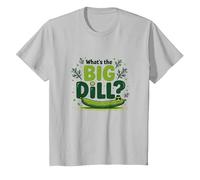 Qué es el Gran eneldo Divertido Pickle Juego de Palabras Foodie Humor Camiseta, Niños, Plata, 12 años
