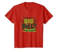 Qué es el Gran eneldo Divertido Pickle Juego de Palabras Foodie Humor Camiseta, Niños, Rojo, 8 años