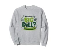 Qué es el Gran eneldo Divertido Pickle Juego de Palabras Foodie Humor Sudadera, Unisex para Adultos, Gris Jaspeado, L