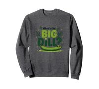 Qué es el Gran eneldo Divertido Pickle Juego de Palabras Foodie Humor Sudadera, Unisex para Adultos, Jaspeado Oscuro, XL