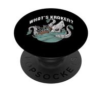 QUÉ ES Kraken Funny Cephalod Meme Crackin' Juego de Palabras PopSockets PopGrip Adhesivo