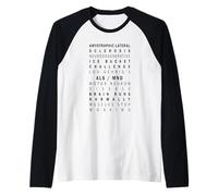 ¿Qué es la ELA? Palabras asociadas con la Conciencia de ELA Camiseta Manga Raglan