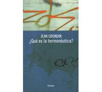 ¿Qué es la hermenéutica? (fuera de colección)