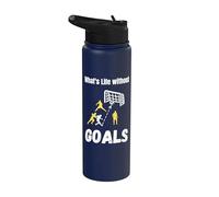 ¿Qué es la vida sin goles divertido juego de palabras de fútbol goles puntuación Stainless Steel Insulated Water Bottle