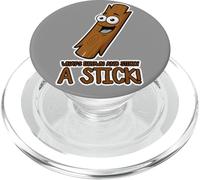 ¿Qué es marrón y pegajoso un Palo Divertido papá Broma Mensaje humorístico PopSockets PopGrip para MagSafe