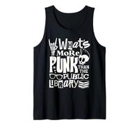 ¿Qué es más punk que la biblioteca pública amante de los libros divertidos Camiseta sin Mangas