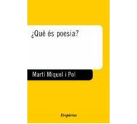 Què És Poesia?