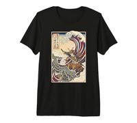 ¿Qué es un kilómetro águila Onda Japonesa Ukiyo-e Camiseta Premium