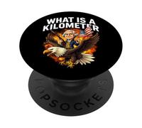 Qué es un kilómetro gracioso 4 de julio George Washington PopSockets PopGrip Adhesivo