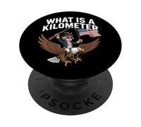Qué es un kilómetro gracioso 4 de julio George Washington PopSockets PopGrip Adhesivo