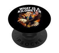 Qué es un kilómetro gracioso 4 de julio Thomas Jefferson PopSockets PopGrip Adhesivo