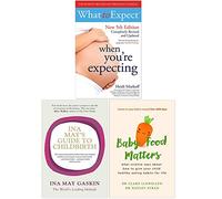 Qué esperar cuando estás esperando 5.ª edición, Guía para el parto de Ina May, colección de 3 libros sobre la comida para bebés