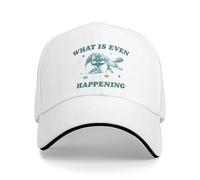 ¿Qué está pasando? Meme Divertido, Gorra de béisbol Sun, Mapache Femenino de Verano, diseño de Mapache y2k, Deporte Divertido al Aire Libre, Gorras de béisbol