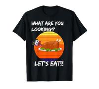 ¿Qué estás Buscando? Vamos a Comer! Cena Vintage Acción de Gracias Camiseta gráfica económica