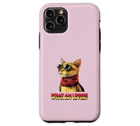 ¿Qué Estoy Haciendo con mis Vidas? (Funny Cat Graphic) Carcasa para iPhone 11 Pro