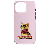 ¿Qué Estoy Haciendo con mis Vidas? (Funny Cat Graphic) Carcasa para iPhone 16 Pro