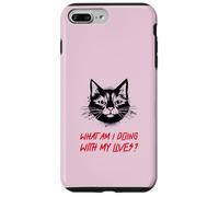 ¿Qué Estoy Haciendo con mis Vidas? (Funny Cat Graphic) Carcasa para iPhone 7 Plus/8 Plus