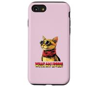 ¿Qué Estoy Haciendo con mis Vidas? (Funny Cat Graphic) Carcasa para iPhone SE (2020) / 7/8