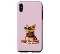 ¿Qué Estoy Haciendo con mis Vidas? (Funny Cat Graphic) Carcasa para iPhone XS MAX